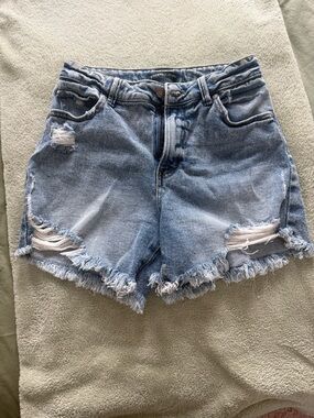 Sincerely Jules Light Blue Distressed Denim Shorts